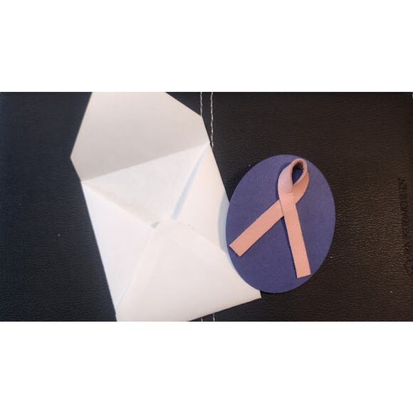 Real Leather Handmade Breast Cancer Awareness Pink Ribbons - Picture 1 of 3